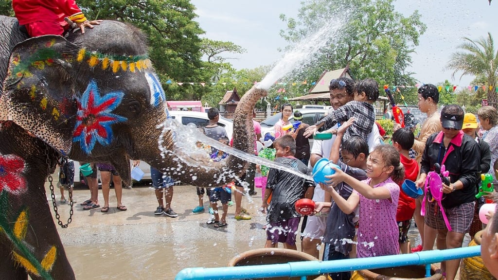 Songkran à Ayutthaya