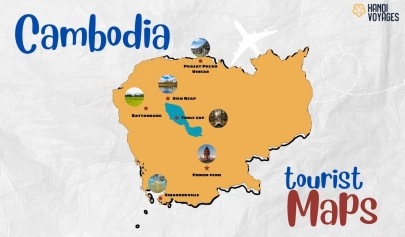 Cambodia tourist map: Explore best places for every traveler