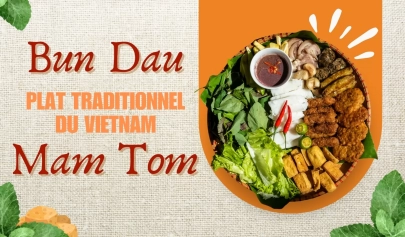Bun Dau Mam Tom, Un Plat Traditionnel Du Vietnam Avec Une Saveur Intense