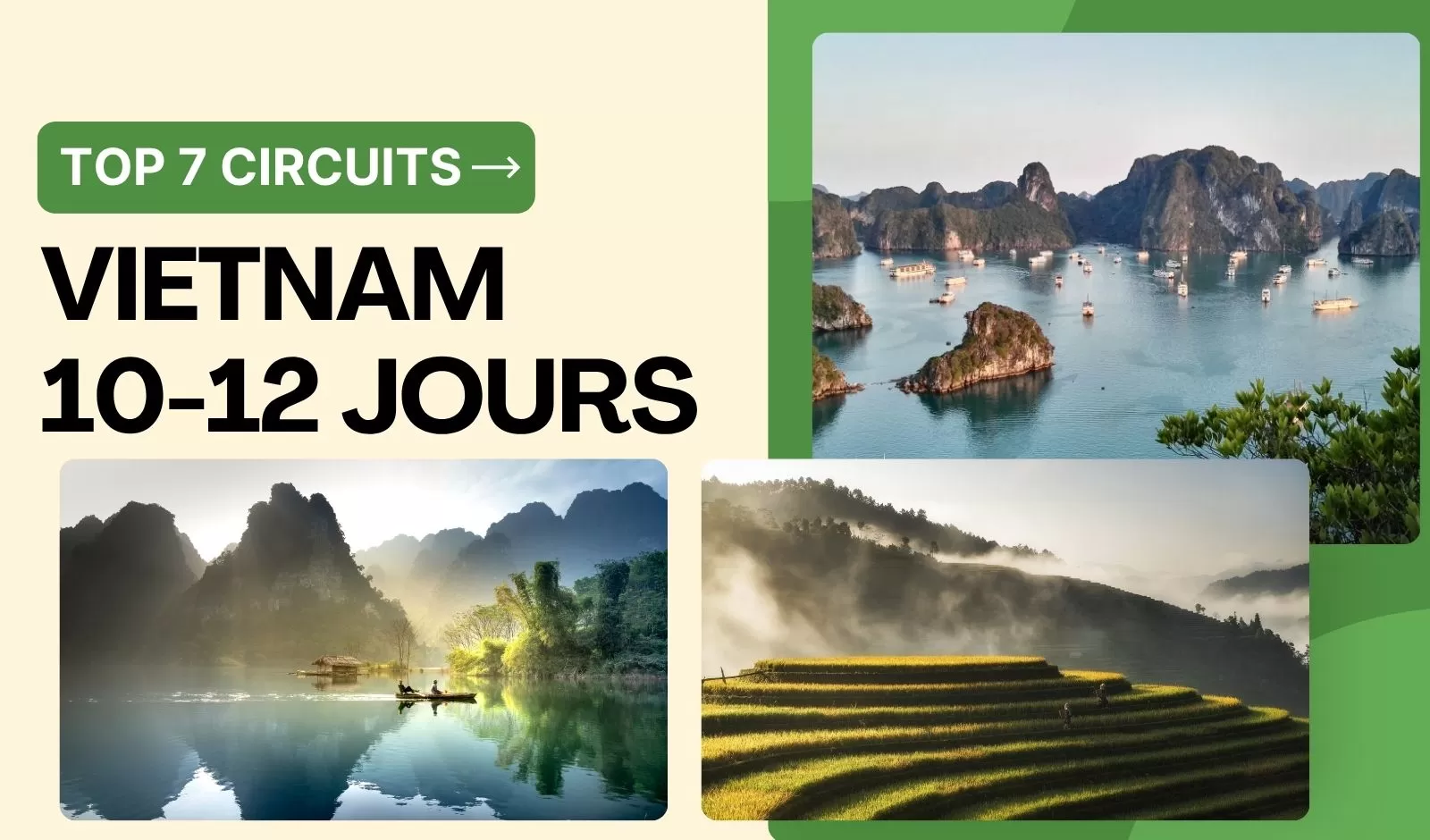 TOP 7 meilleurs circuits Vietnam 10-12 jours