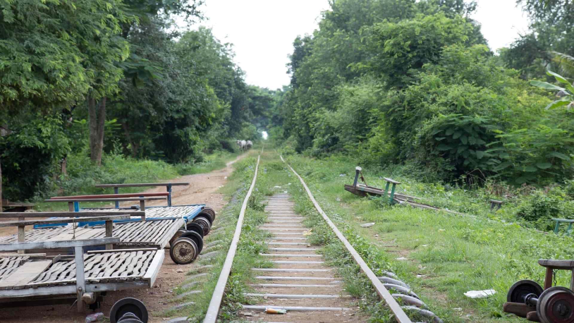 Le Bamboo Train à Battambang