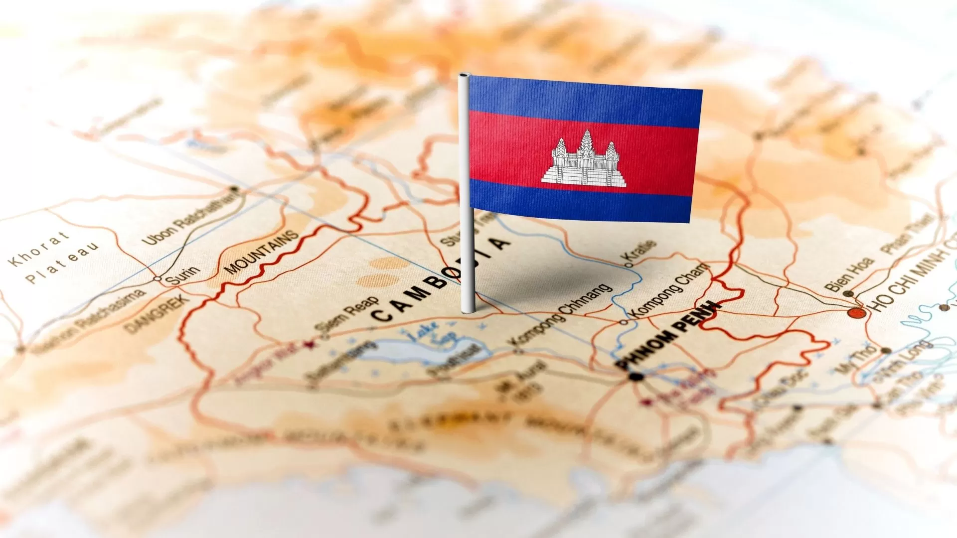 Cambodia tourist map