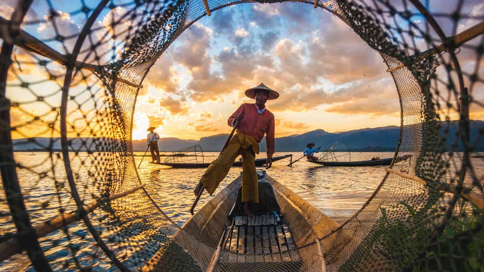 Fishing villages in Myanmar