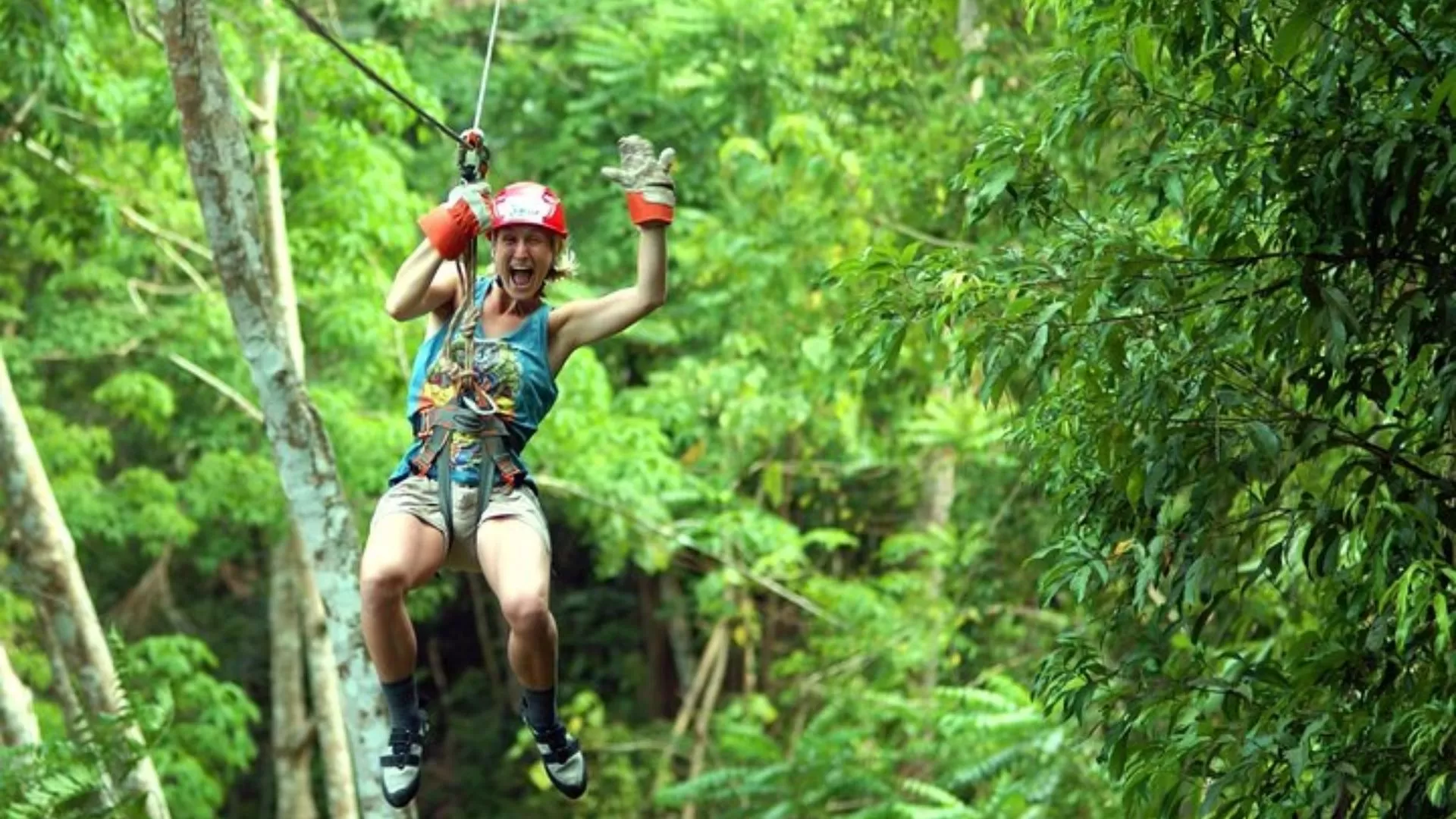Ziplining through Krabi’s jungle canopy