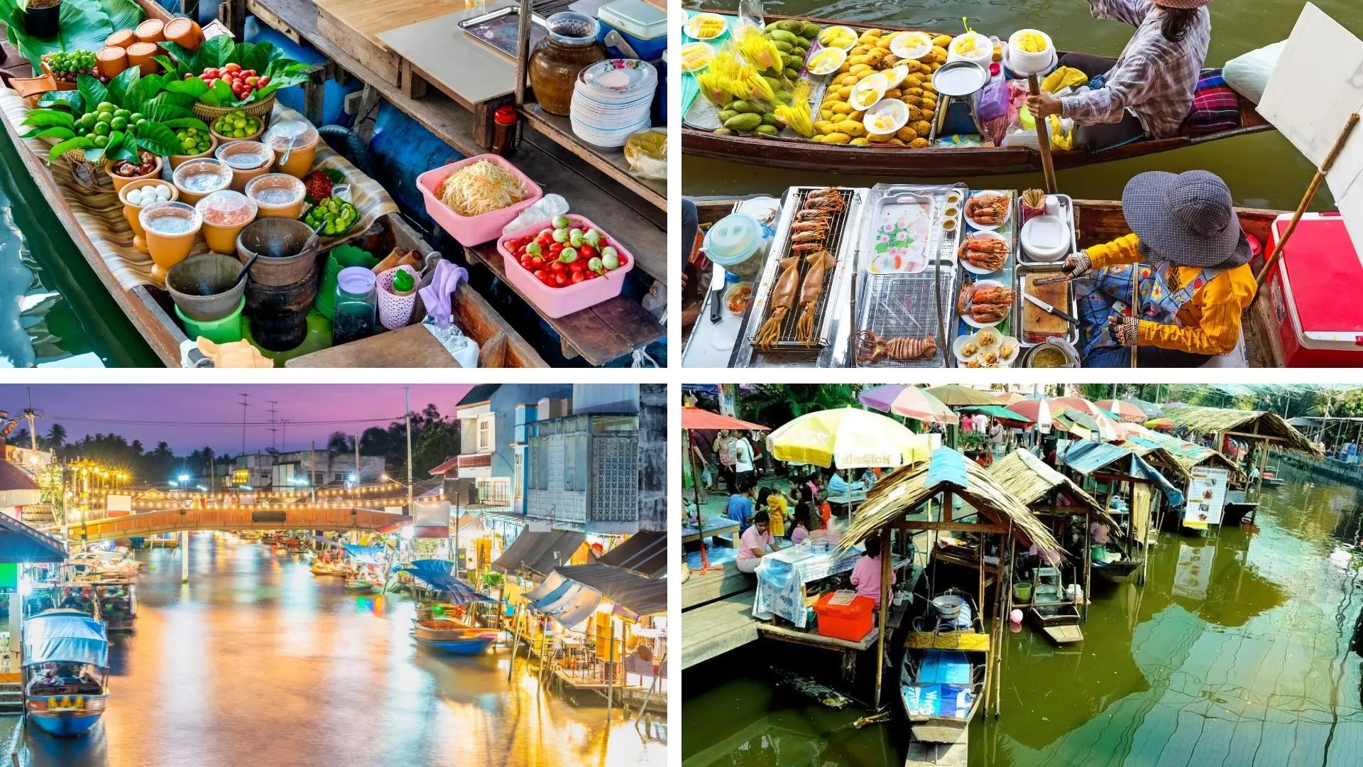 Floating markets near the Chao Phraya river