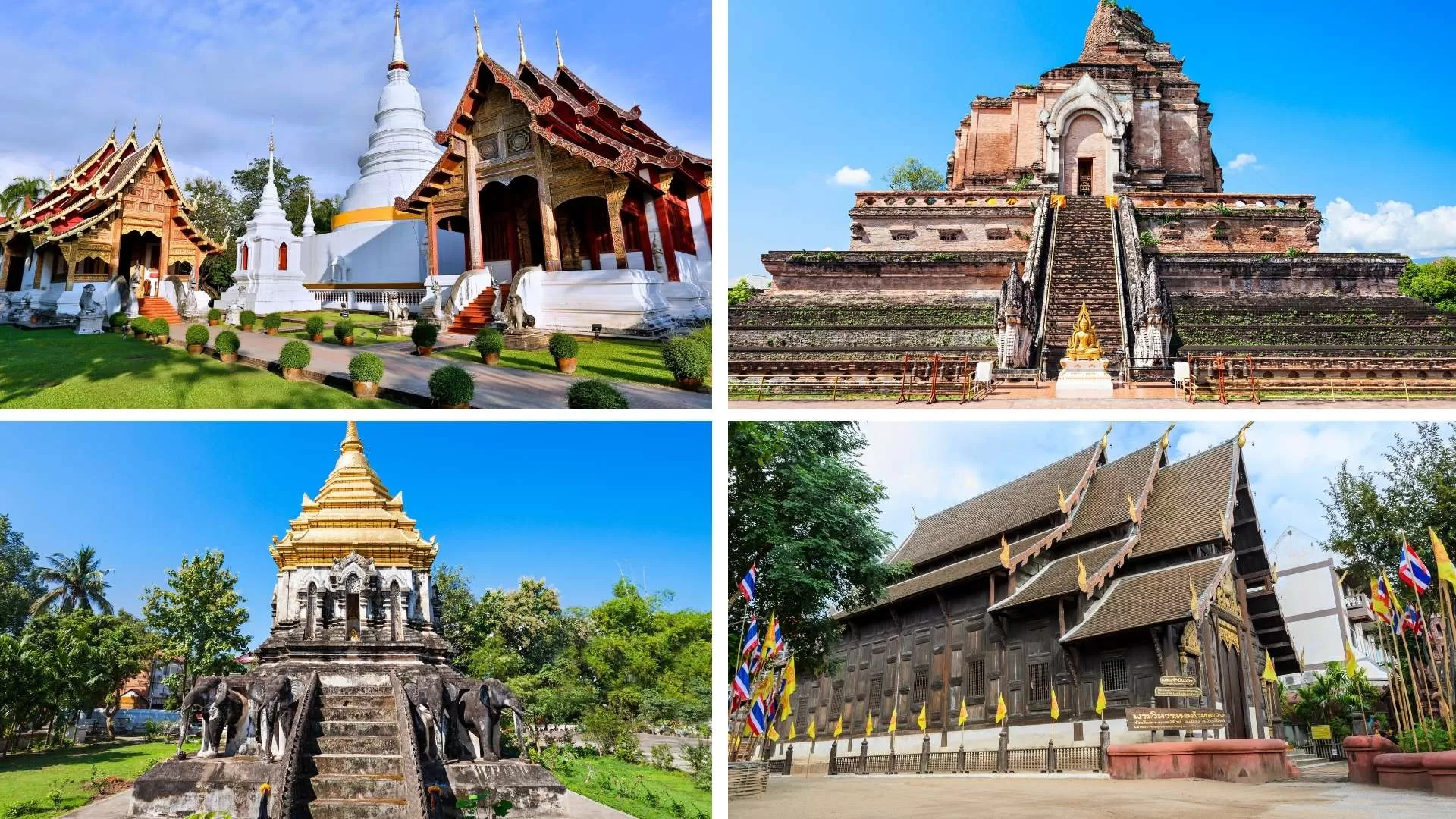 Chiang Mai old town with temples