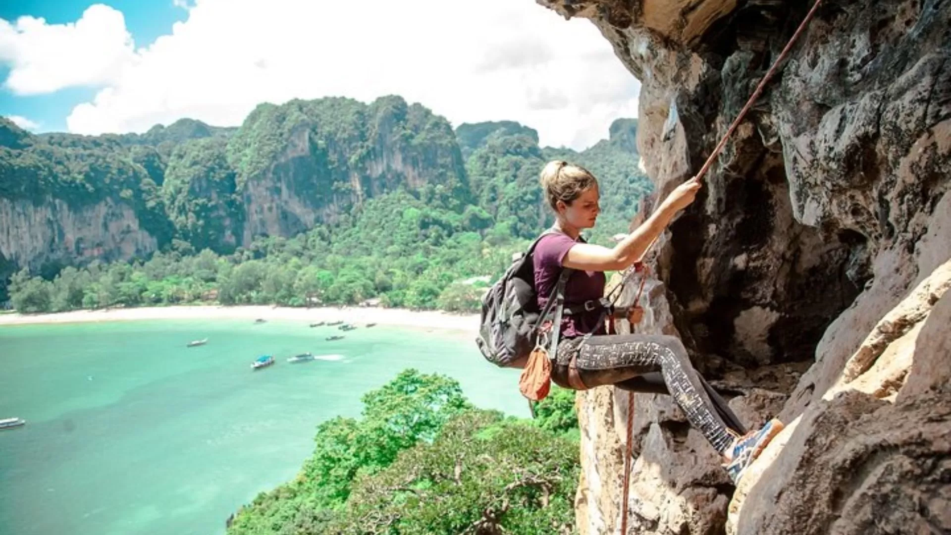 Rock climbing at Railay Beach
