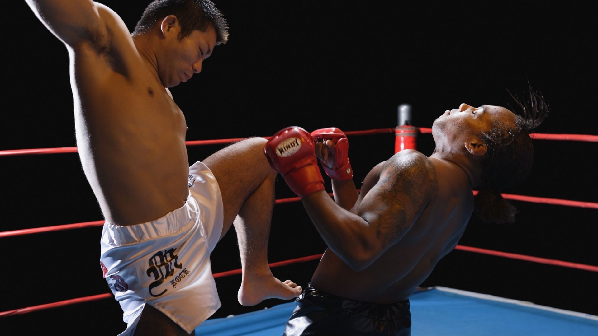 A Muay Thai boxing match