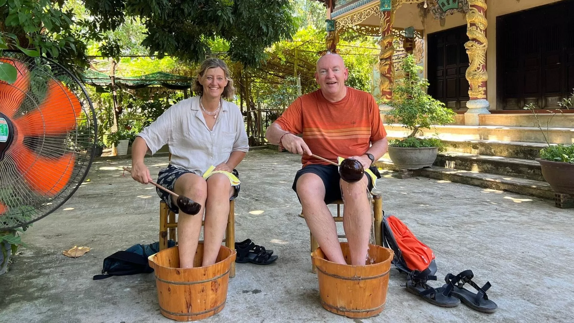 Bain de pieds aux herbes