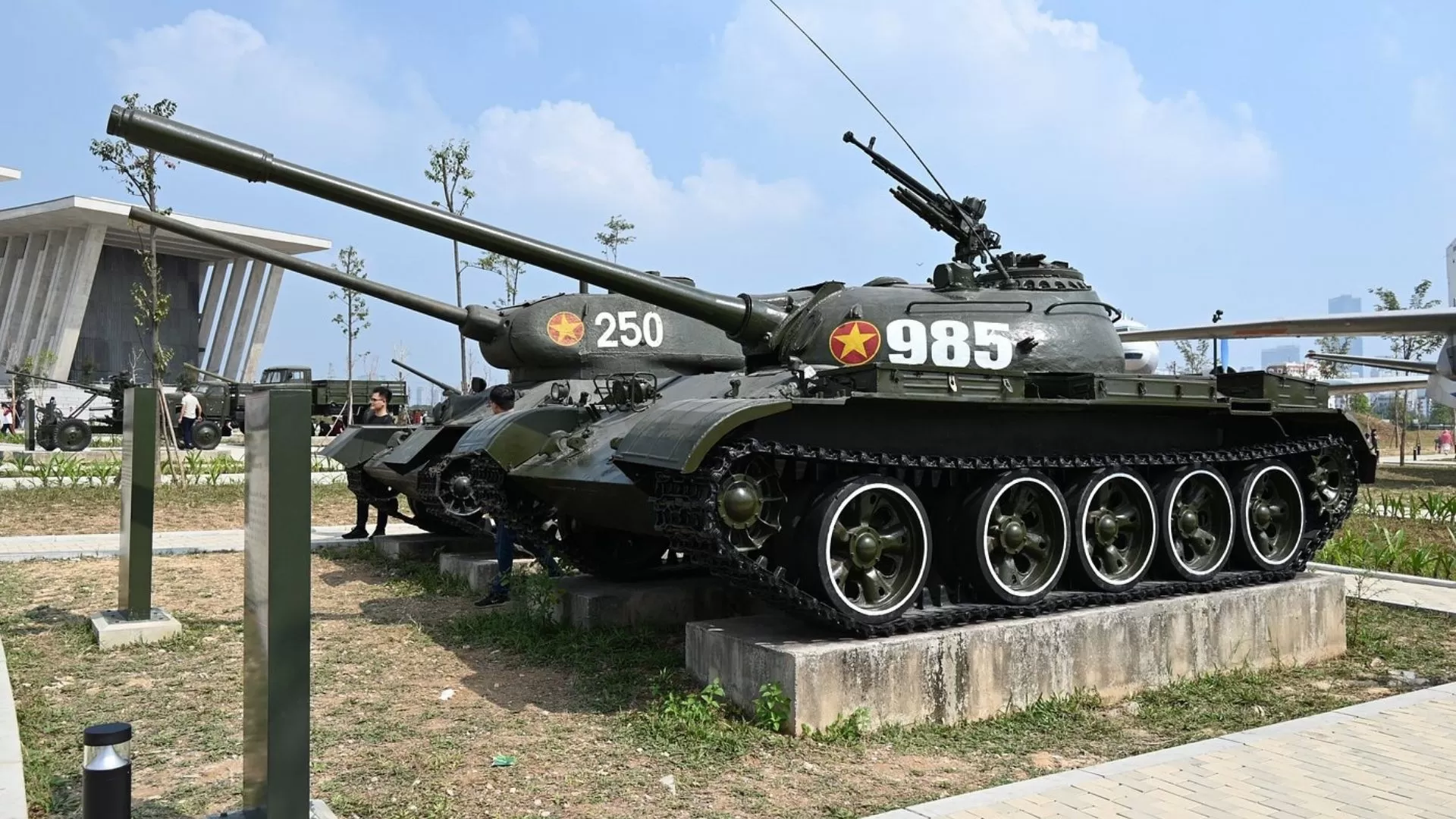 Artifacts outside the museum