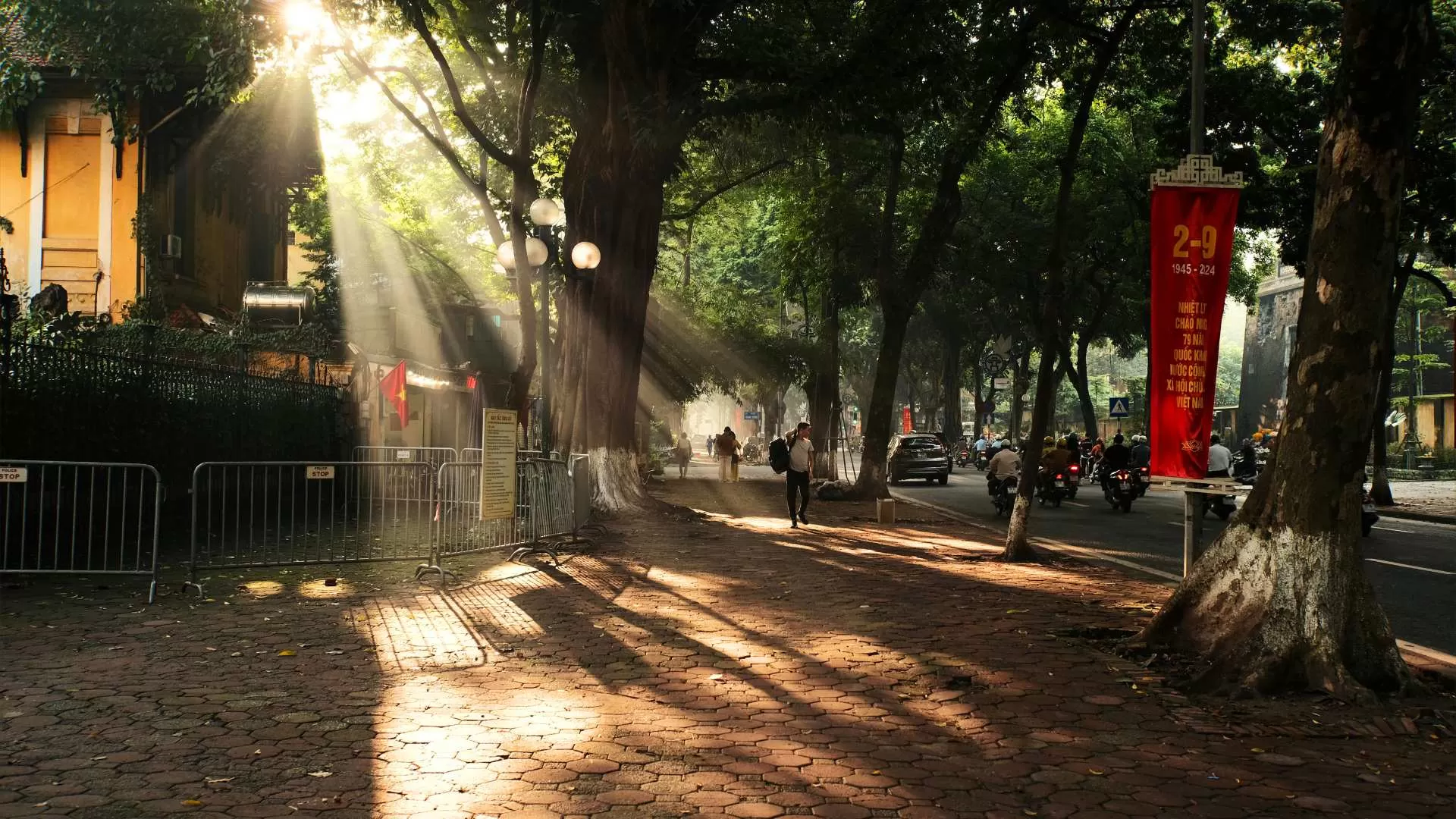 Phan Dinh Phung Street in autumn