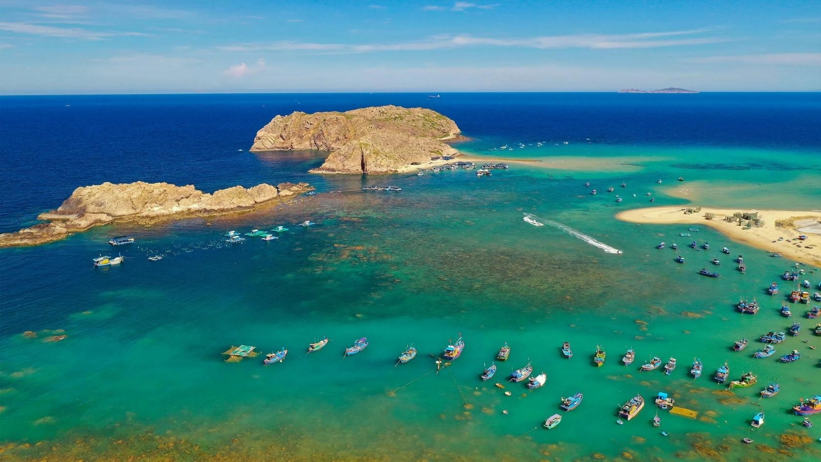 Plage de l'île sèche de Hon Kho