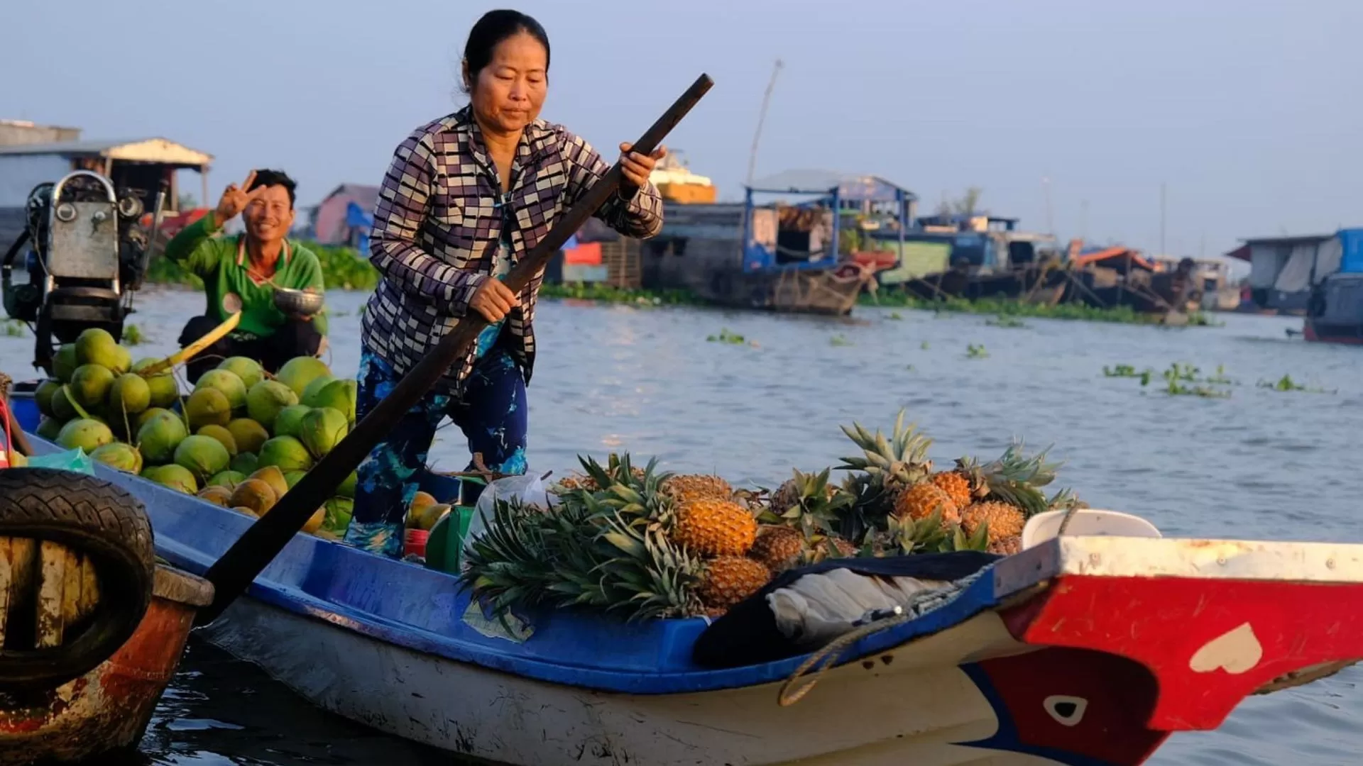 Marché flottant de Long Xuyen