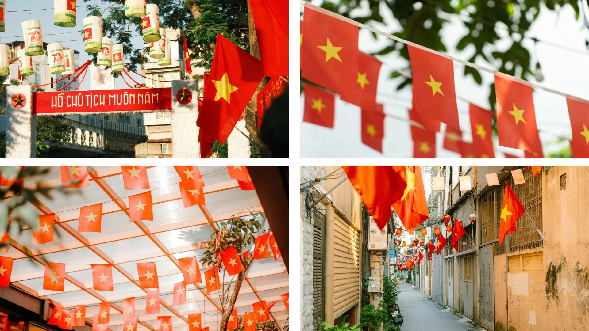 Les drapeaux vietnamiens sont accrochés partout