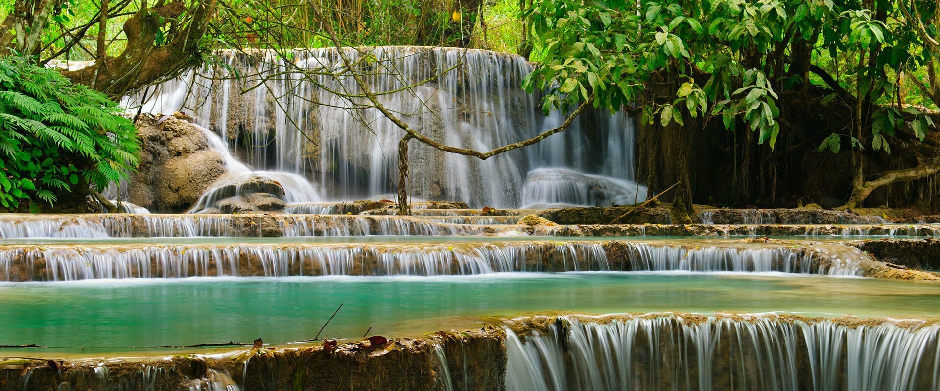 Cascades et bains naturels à Khuang sy