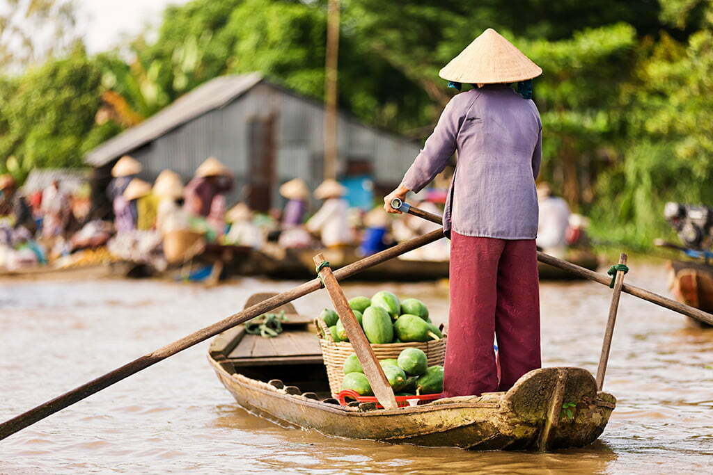 Le marché flottant Cai Rang, Mekong