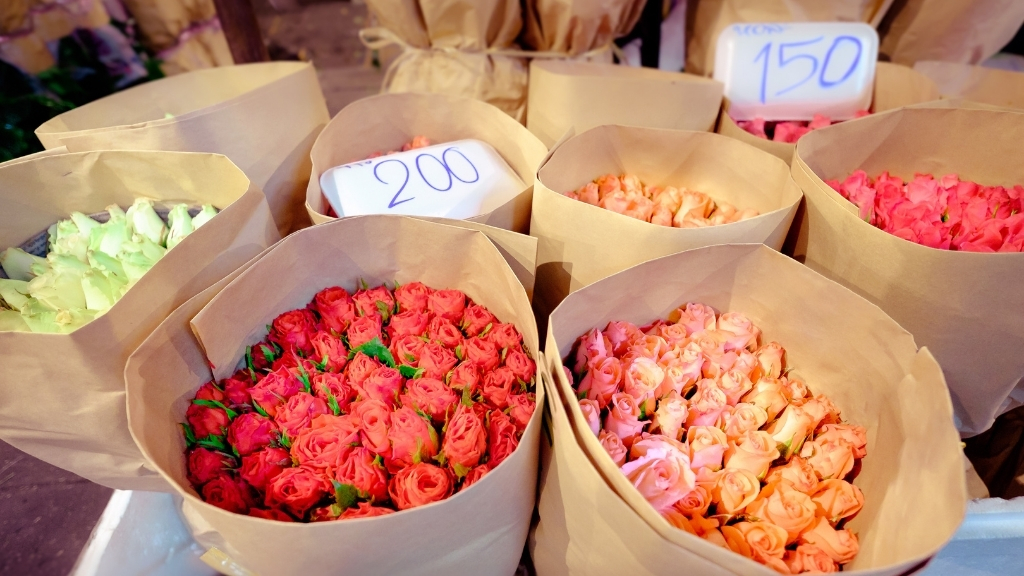 Marché aux fleurs de Pak Khlong Talat