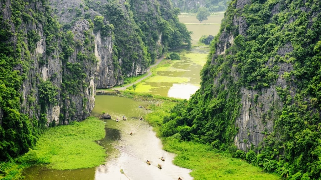 La rivière Ngo Dong à Ninh Binh