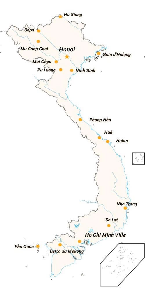 Carte Vietnam Carte Vietnam