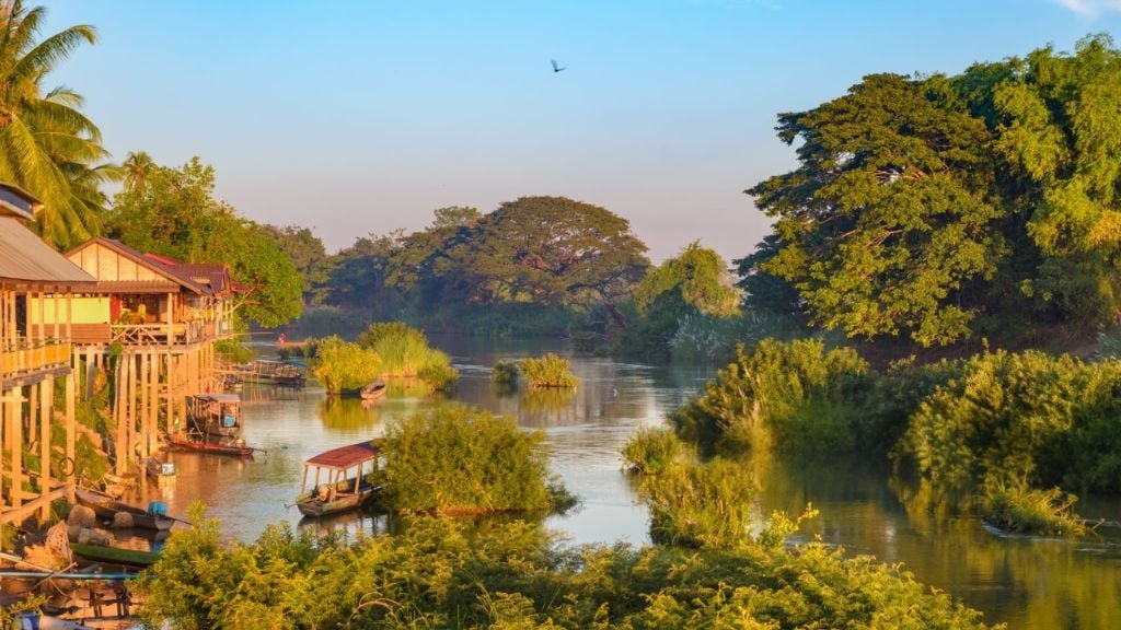 Fleuve Mékong à Si Phan Don