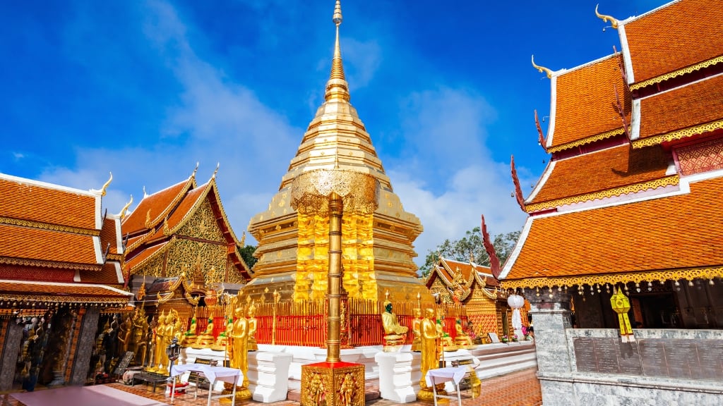 Carte touristique de la Thaïlande pour un voyage bien organisé - thailande chiang mai vat phrathat doi suthep 1024 Wat Phra That Doi Suthep