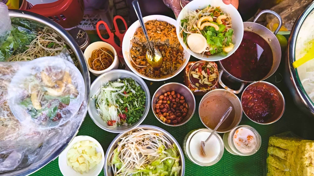 Les ingrédients et la préparation de Com hen