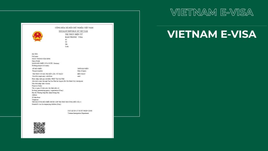 E-visa for traveling to Vietnam 