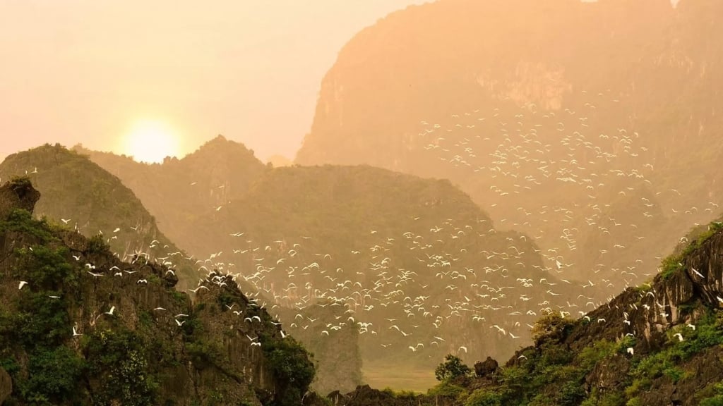 Coucher de soleil à Thung Nham