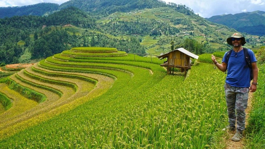 Randonnée dans les rizières en terrasses