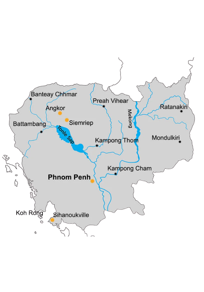 Carte du Cambodge
