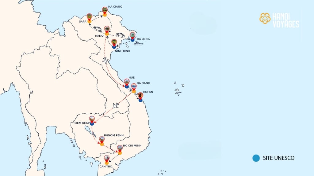 Circuit Vietnam Cambodge 21 jours