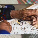 Artisanat traditionnel de Pa Co avec motifs en cire d’abeille sur tissu